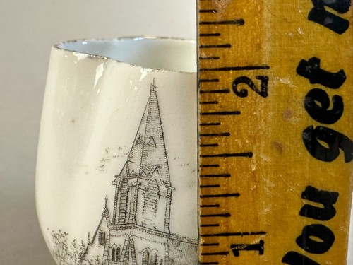 #162 Antique METHODIST EPISCOPAL CHURCH Souvenir China CUP EATON RAPIDS MICHIGAN - Picture 8 of 9