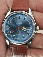 Reloj de pulsera Citizen automático esfera azul día/fecha 21 joyas acero inoxidable para hombre