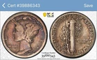 1926 S Mercury Dime PCGS Gold Shield VG 8