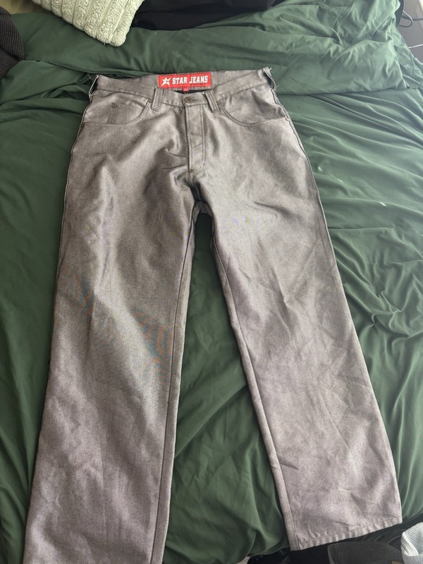 Carpet Company Silver C-Star Jeans Size 34 (Large) Baggy Denim