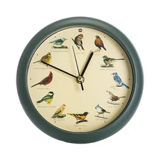 Mark Feldstein, The Original Singing Bird Clock, 8 Inch, Green