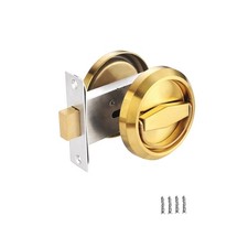 Double Sided Safety Door Locks Stainless Steel Round Recessed Pocket Door Handle