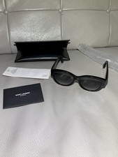 Saint Laurent SL M3 001 Black Sunglasses 55  16 140 YSL Logo Authentic