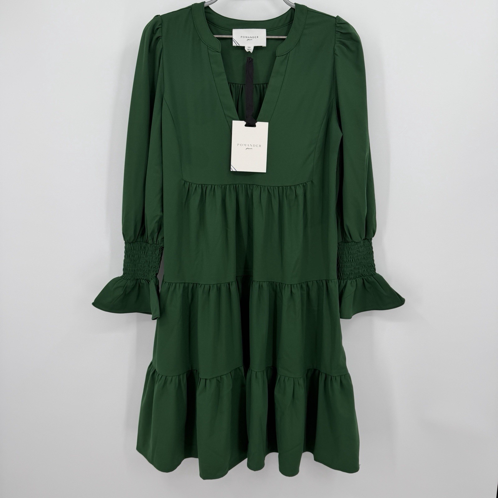 Pomander Place by Tuckernuck Hunter Green Stretch Crepe Kenz