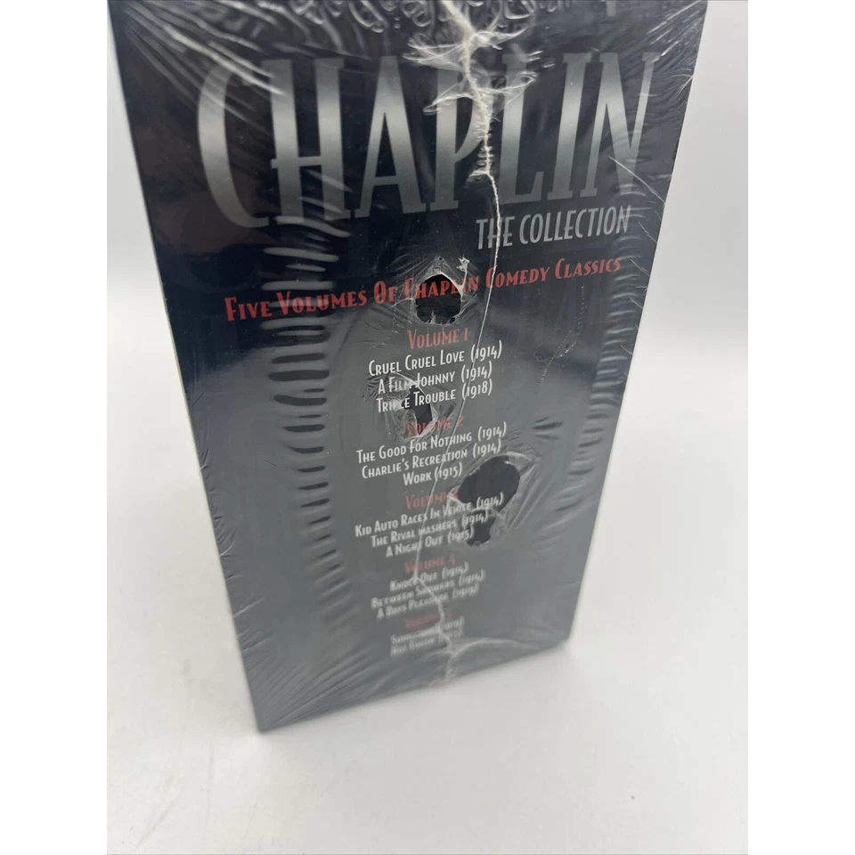 Chaplin The Collection VHS Set Of 5 Classic Comedy Movies B&W 4Hrs Sealed - Image 3 of 4