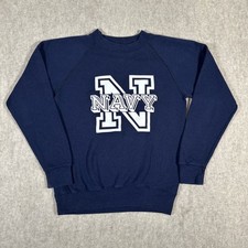 Vintage 90s United States Navy Pullover Sweatshirt Med USA Made Soffe Stains 
