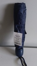 Navy Compact Folding Umbrella 100 Polyester Solid One Size for Men