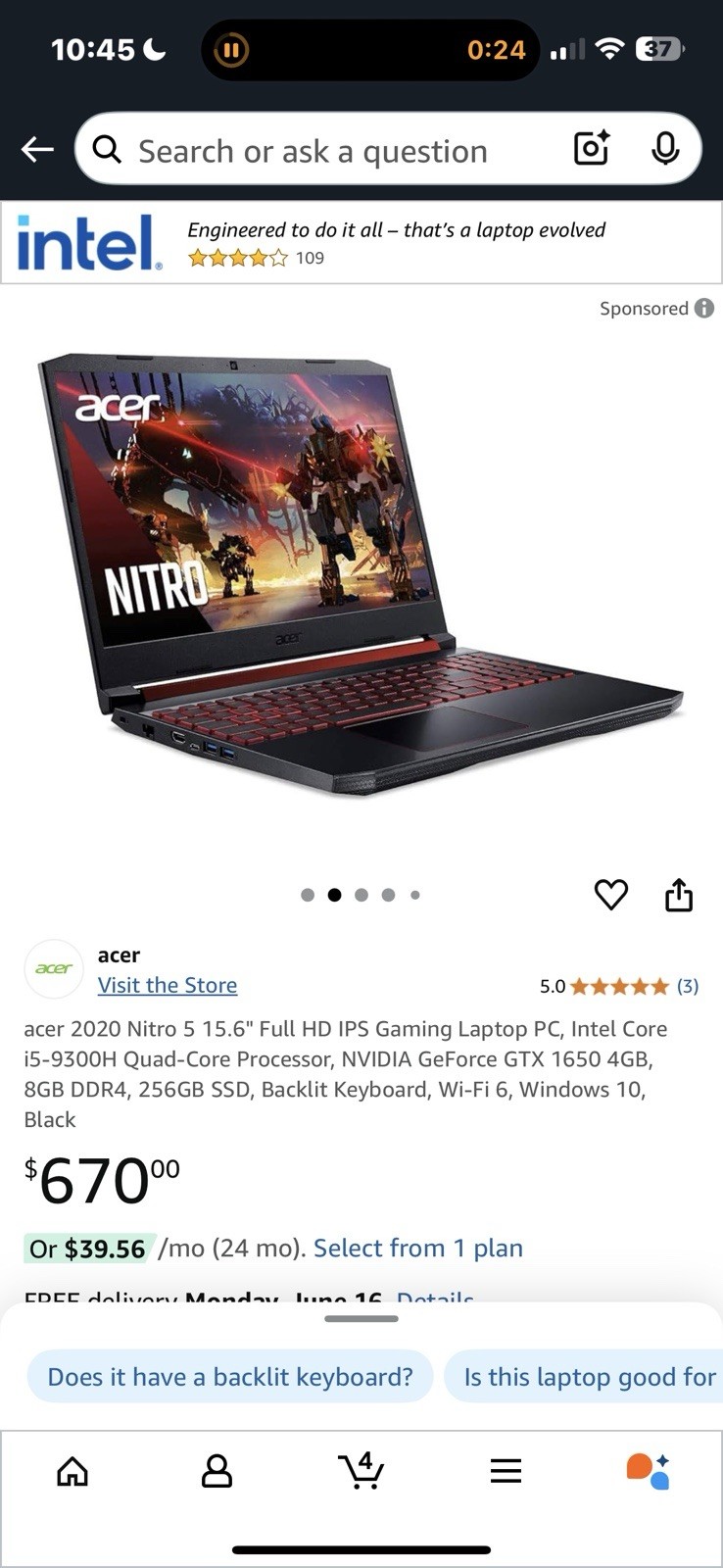 Acer Nitro 5 15.6-Inch Powerful Gaming Laptop for High Performance-image
