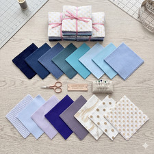 150pcs Azure Dream New pre cut charm pack 5" square 100 cotton fabric 68
