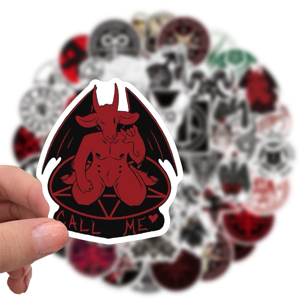 Hellweg Druckerei Adesivi per Scooter 666 Teufel Satan Adesivo Decorativo Regalo Nero Lucido 10x10cm 666 Teufel Satan Souvenir