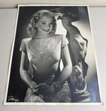 1930's MOVIE STAR SONJA HENIE VINTAGE MGM REAL PHOTO Signed BY LASZLO WILLINGER