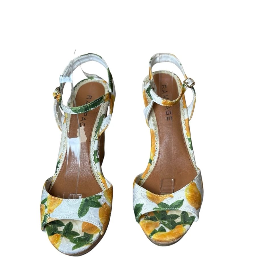 Sandalias Rampage Y2K Crissy Limón Cuña Plataforma 8.5M Amarillo Blanco Informal Fiesta Foto 3 de 4