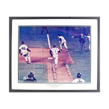 Mookie Wilson Bill Buckner Mets Autographed Framed 16x20 Photo MLB / Steiner COA