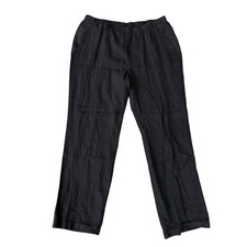 Chico  s 100 linen black pants size 2/L