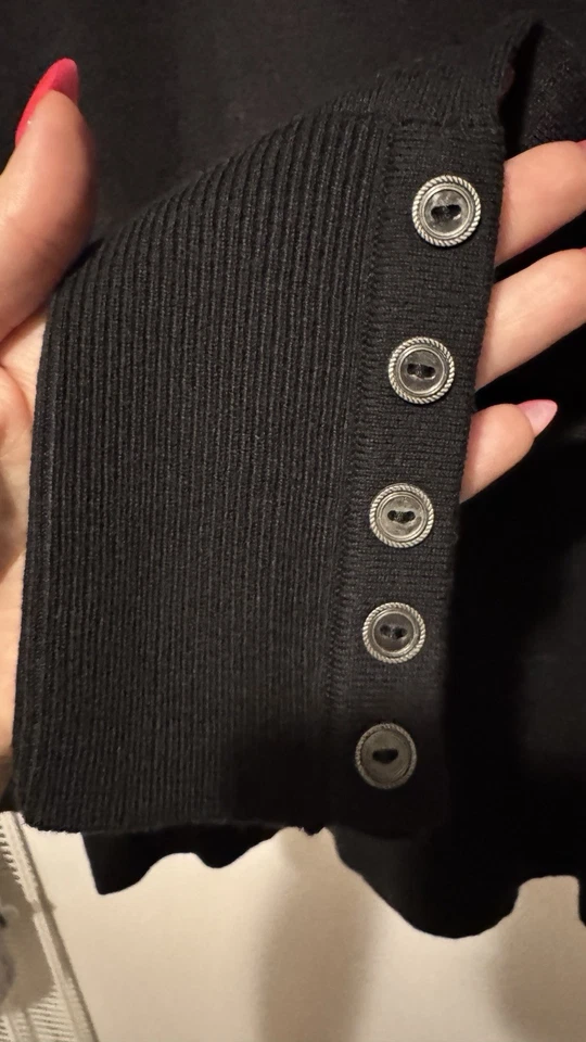 Mujer Negro Clásico Cuello Tortuga, Talla XS Foto 4 de 4