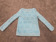 Kids Girls Carters Kid Fleece Sweater Teal With Hearts Size 8