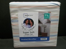 Mainstays By Becky G.  Alejandra Super Soft Brushed Microfiber Stripe Sz T/Txl