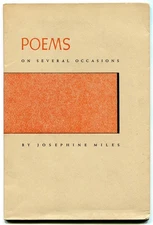 Josephine MILES / Poems on Several Occasions 1st Edition 1941