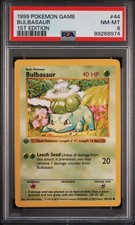Pokemon Card Bulbasaur 44/102 1st Edition PSA 8 Game
