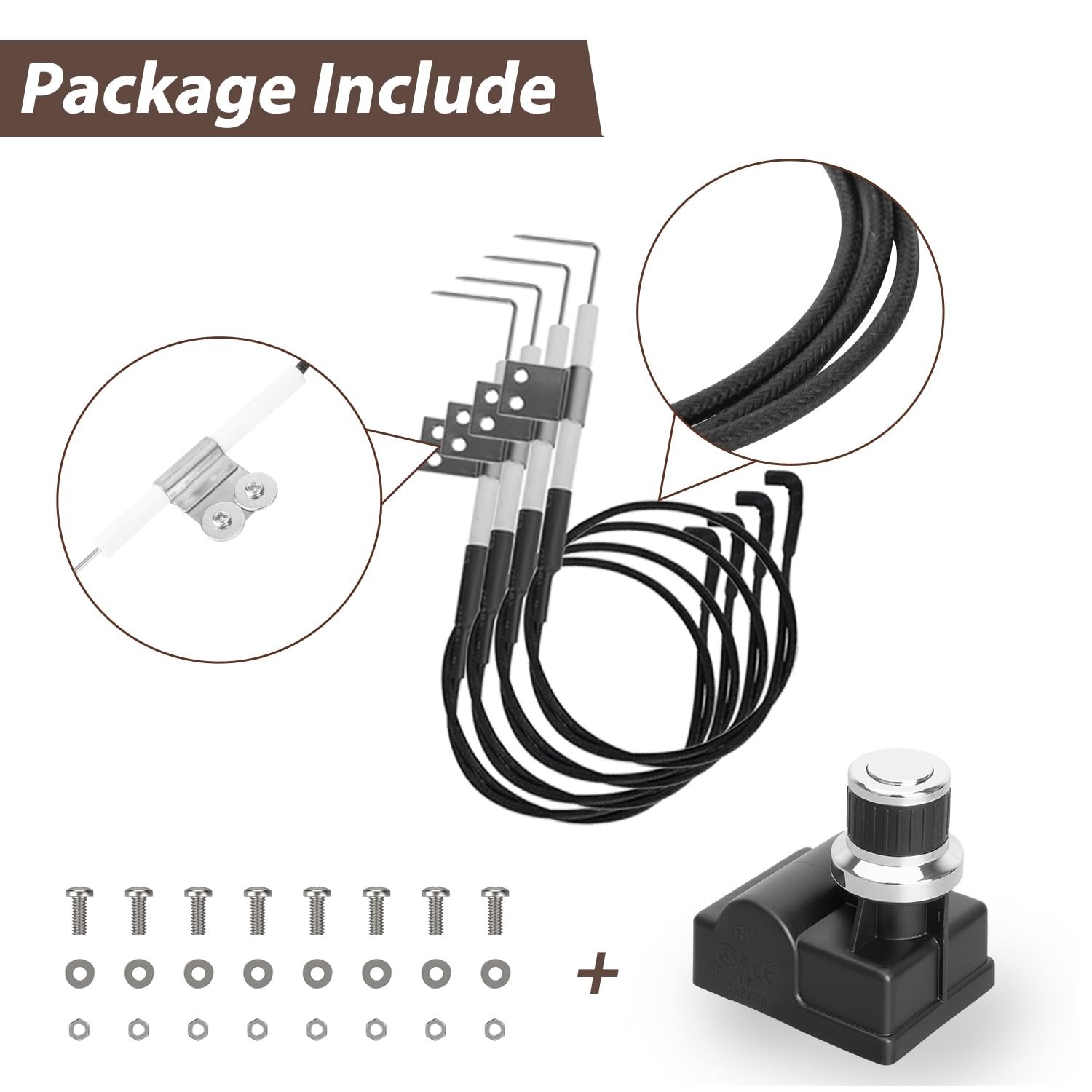 5-Outlet Igniter Replacement Parts for Home Depot Nexgrill 720-0830H 720-0888...