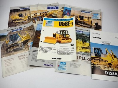 10x Prospekt Komatsu Planierraupe D41E P-6 65EX PX 58E 155AX 375A 44Dturbo 275A 
