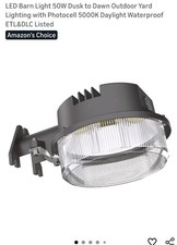 Luz LED 50W de anochecer a amanecer para patio exterior nueva en caja impermeable iluminación exterior