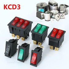 KCD3 On/Off Rectangle Rocker Switch 2 Position Car Dashboard Dash Boat 250V 16A