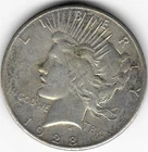 1928 Filler Peace Dollar, Extremely Fine, scratches - Please read Description.