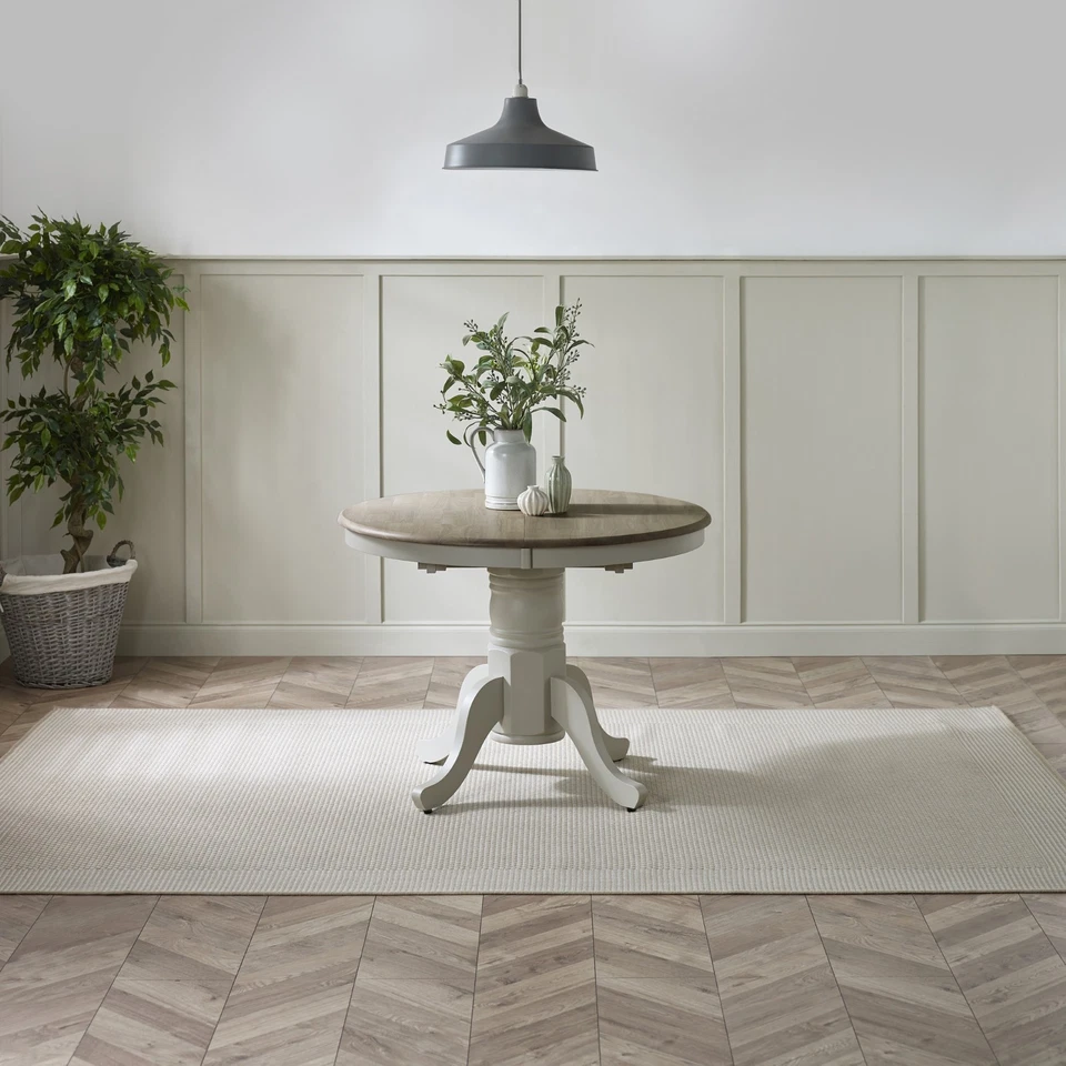 Padstow Extending 100cm Round Rustic Dining Table Traditional Farmhouse - Image 3 of 3