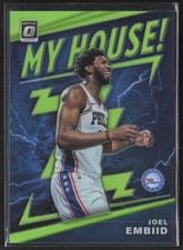 2019-20 PANINI OPTIC MY HOUSE JOEL EMBIID #4 LIME GREEN HOLO PRIZM /149 76ERS