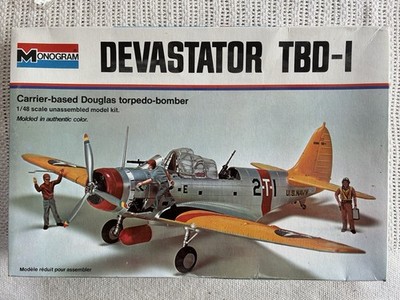 Vintage Monogram 1/48 Devastator TBD-1 Carrier Based Douglas Torpedo Bomber