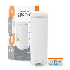 Diaper Genie Platinum Pail - White