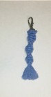 Blue Spiral Macrame Keychain Accessory Handmade Trendy Boho Small Gift Idea — photo 1