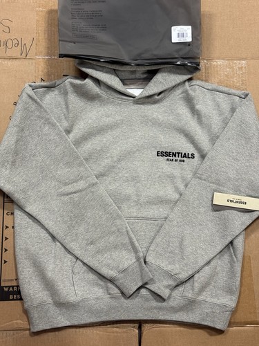 Felpa con Cappuccio Fear of God Essentials Farina d'Avena Scura