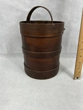 antique pantry box tall 8.5 x 6.5 slide top wooden  unusual original 19th c rare