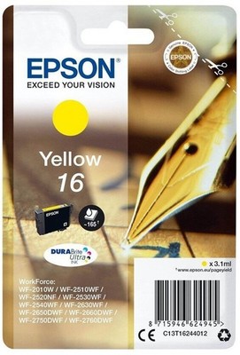 Orig. Epson 16 Gelb C13T16244010 Druckerpatrone ca. 165 S. Angebot Neu!