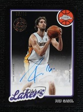 2025-26 Topps Black Refractor 8/10 Pau Gasol #80CA2-PG Auto HOF 4a2