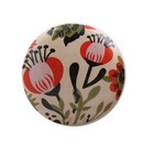 Poppy Flower Ceramic Dresser Knobs - Set of 4
