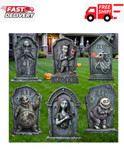 17 Inch Halloween Tombstones Outdoor Yard signs Graveyard Decorations