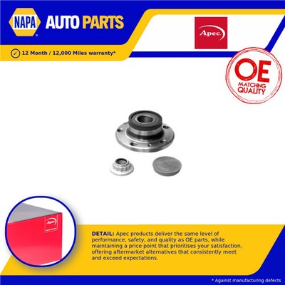 Wheel Bearing Kit fits AUDI A1 8X Rear 10 to 18 6Q0598611 8X0598611 Apec Quality