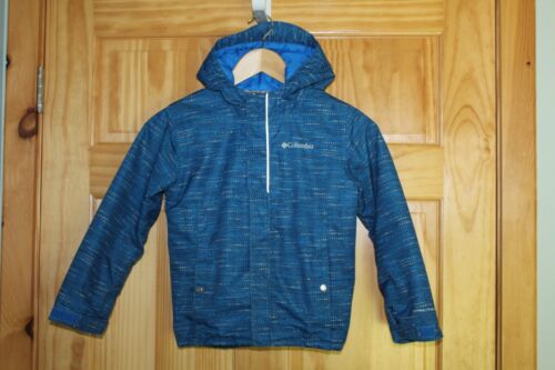 Columbia Youth Blue Graphic Pattern Hooded Winter Jacket - XS (6-7) - Picture 1 of 12