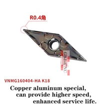 PCD coating 10pcs VNMG 160404 -HA K18 VNMG 331 -HA Copper aluminum special