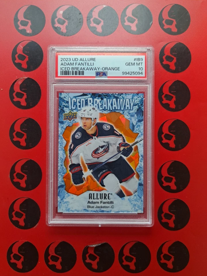 2023-24 Adam Fantilli Allure Iced Breakaway /399 PSA 10 Orange Rookie #IB-9 RC  - Image 2 of 2