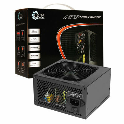 ACE 850W PC Netzteil 120mm schwarz Lüfter PFC 6+2 Pin PCI-E 4+4 Pin CPU Anschluss