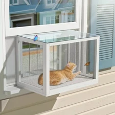 Catio Universal Cat Window Perch with Waterproof Transparent Top 24" to 42.5"