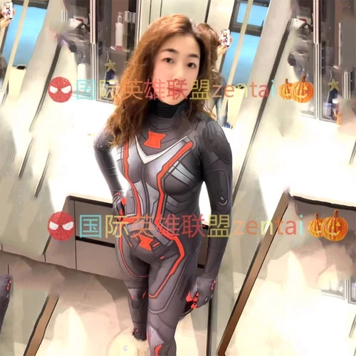 Black Widow Jumpsuit Natasha Woman Cosplay Costume Halloween Adult Kids Party