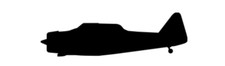 7" us military aircraft silhouette t-6 texan bumper sticker decal usa made
