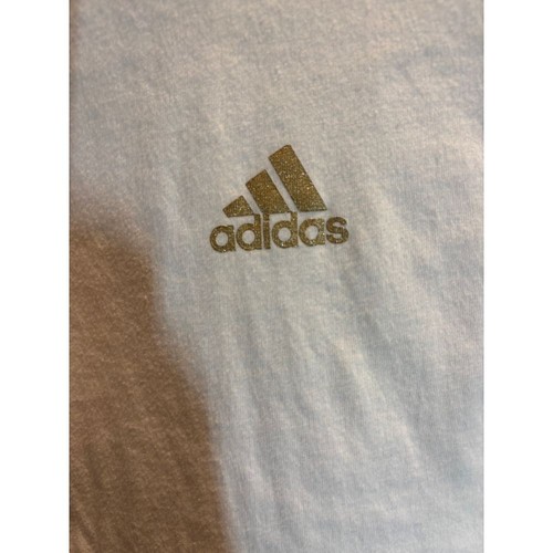 Adidas Real Madrid Hazard Soccer T-Shirt Gold Logos Athletic Sports Size M - Picture 2 of 5