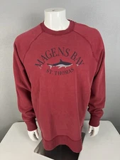 GEAR FOR SPORTS Men’s Sweatshirt Size Large ( Magens Bay St. Thomas ) NWT Red