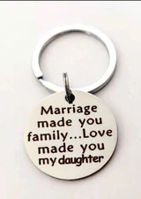 To My Daughter In Law Love Make You Family Quote Cute Family Keychain